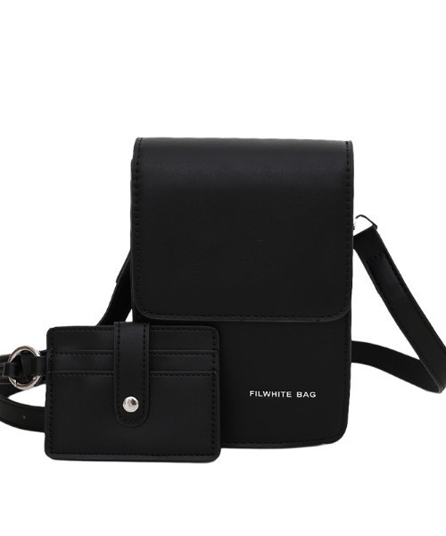 ショルダーバッグ 「2点セット」パスケース付きミニショルダーバッグ