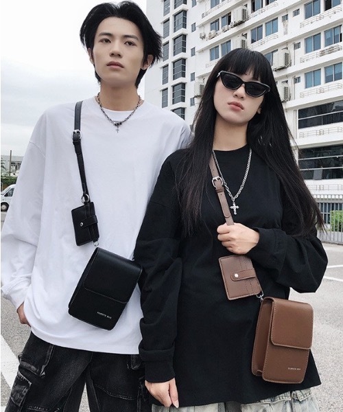 ショルダーバッグ 「2点セット」パスケース付きミニショルダーバッグ