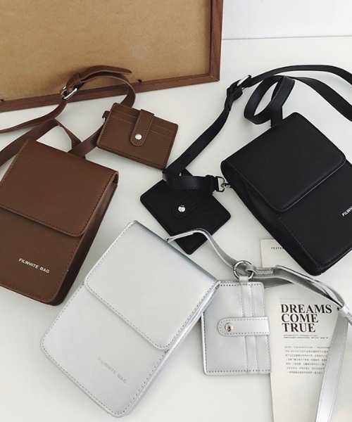 ショルダーバッグ 「2点セット」パスケース付きミニショルダーバッグ