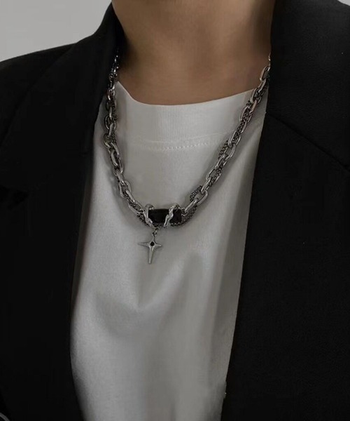 B.I.D. ネックレス 「Bz」ブラックストーンモチーフネックレス(RZ