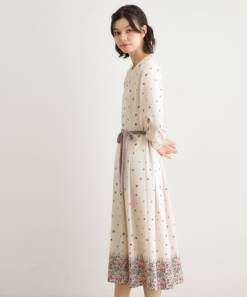 英国製ローラアシュレイのワンピース/イギリス/リバティーブルー系小花