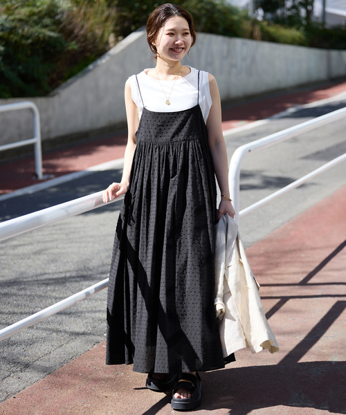 SLOBE IENA（スローブイエナ） サロペットスカート - ブルー