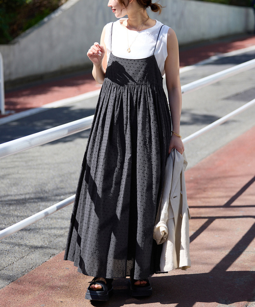 SLOBE IENA（スローブイエナ） サロペットスカート - ブルー