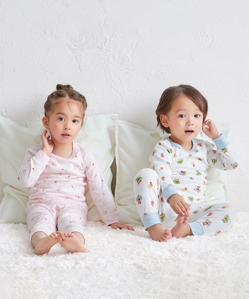 肌着 ピュアベール　長袖・長ズボン肌着セット キッズ 子供 男の子 女の子の画像