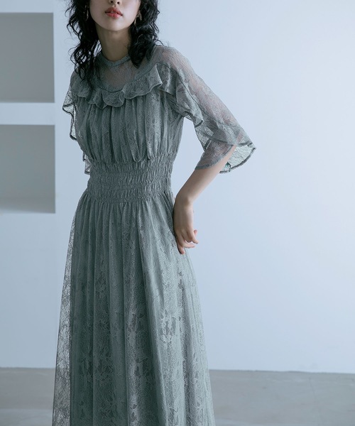 「niana」 半袖ワンピース M ネイビー レディースの画像
