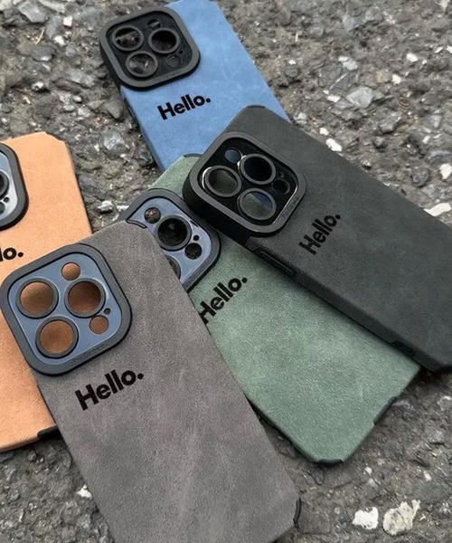 グレー スエード ケース WESTBOY（ウエストボーイ） スマホケース マット スエード調 ワン
