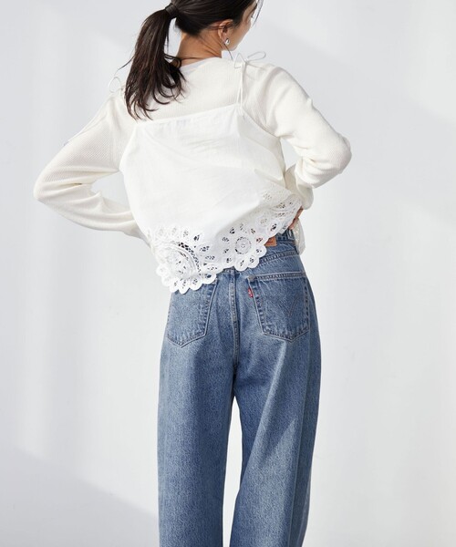 ワイドパンツ ジーンズ デニム デニムパンツ 「別注」「Levi's(R)」CINCH BAGGY ジーンズ デニム パンツ レディースの画像