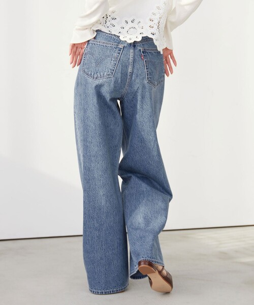 ワイドパンツ ジーンズ デニム デニムパンツ 「別注」「Levi's(R)」CINCH BAGGY ジーンズ デニム パンツ レディースの画像