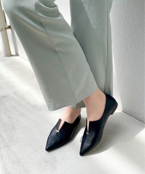 「MAMIAN」 パンプス 24.5cm ブラック レディース_画像6