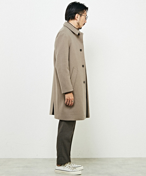 「MEN'S MELROSE」 ステンカラーコート 3 ネイビー メンズ_画像5
