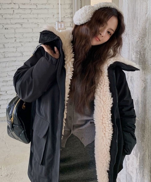 DIAVEL ブルゾン アウター 「超防寒2色展開」羊羔毛ライナー切り替え