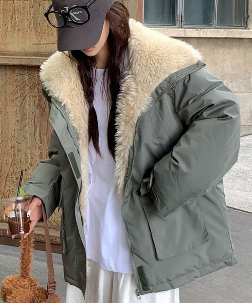 DIAVEL ブルゾン アウター 「超防寒2色展開」羊羔毛ライナー切り替え