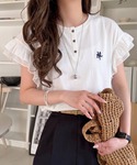 ヘンリーネック tシャツ 半袖 「mily b...の詳細画像2