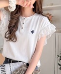 ヘンリーネック tシャツ 半袖 「mily b...の詳細画像1
