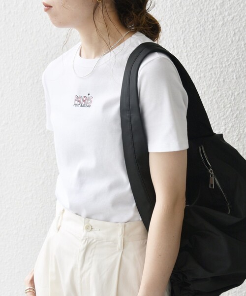 「PETIT BATEAU」 半袖Tシャツ ONE SIZE ホワイト レディース_画像6