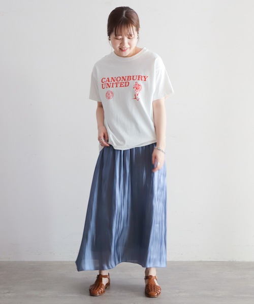 「NOMBRE IMPAIR」 半袖Tシャツ FREE ライトグレー レディース_画像5
