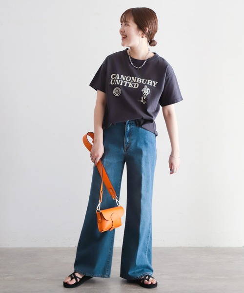「NOMBRE IMPAIR」 半袖Tシャツ FREE ライトグレー レディース_画像7