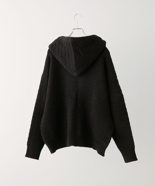 CLEL（クレイル） パーカー 「CLEL」3D Full-Zip Knit Hoodie / 3D
