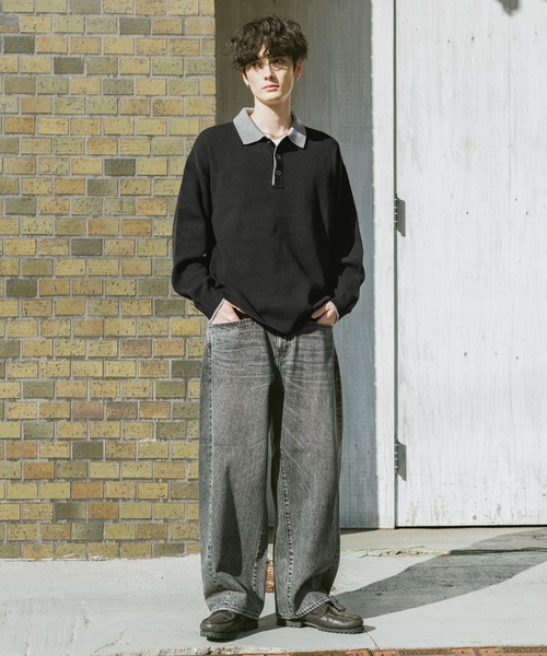 RAGEBLUE（レイジブルー） セーター ニット DOUBLE COLLAR KNIT POLO
