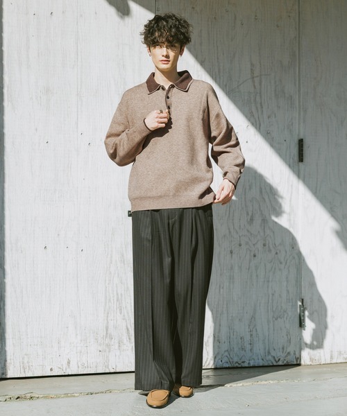 RAGEBLUE（レイジブルー） セーター ニット DOUBLE COLLAR KNIT POLO