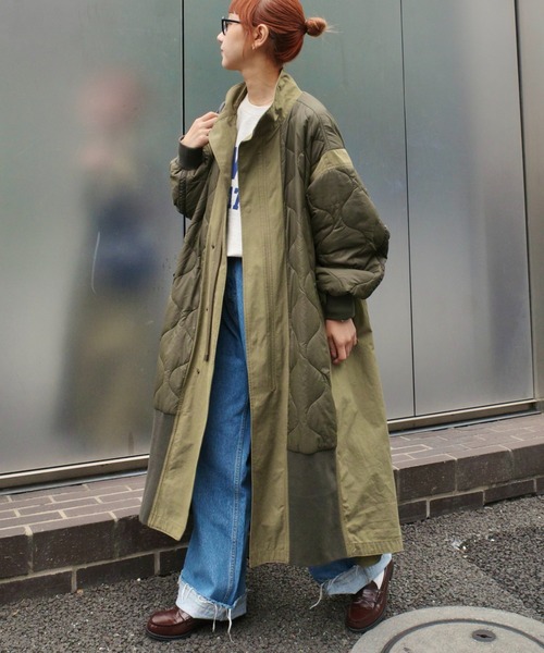 etsinta（エシンタ） コート ONE SIZE カーキ レディース : ZOZOTOWN