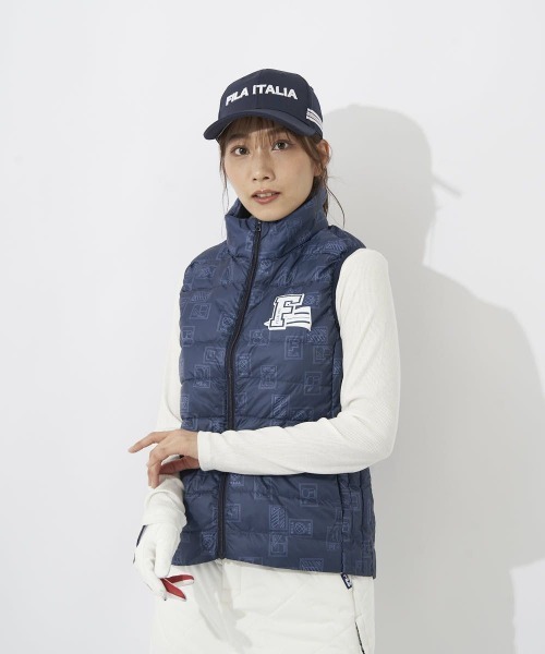 FILA GOLF 「FILA GOLF」 ダウンベスト L ネイビー レディース