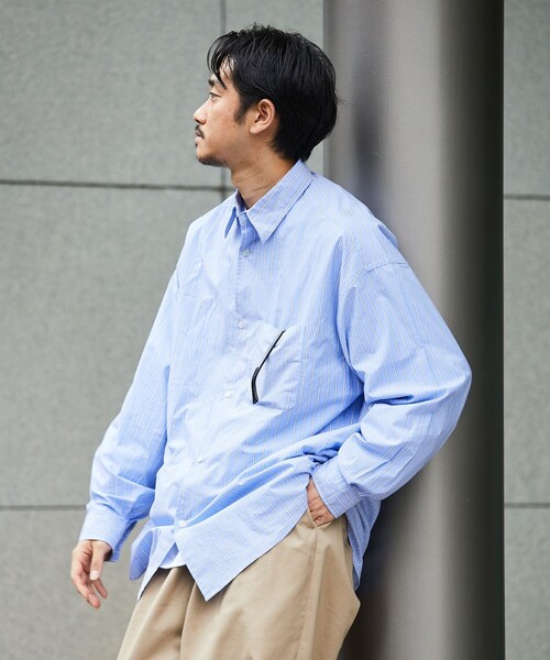 FREAK'S STORE（フリークスストア） 長袖シャツ LARGE サックスブルー