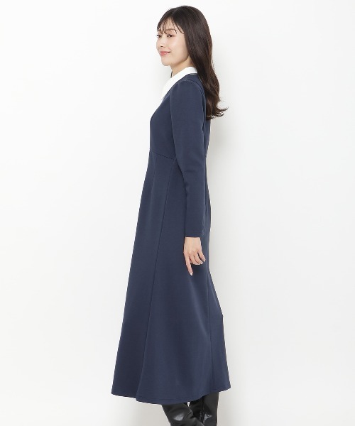「AND COUTURE」 長袖ワンピース FREE ネイビー レディース_画像3