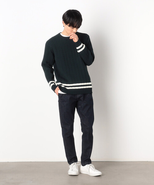 「COMME CA COMMUNE」 長袖ニット LARGE ブラック メンズ_画像4