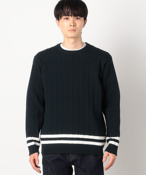 「COMME CA COMMUNE」 長袖ニット LARGE ブラック メンズ_画像6