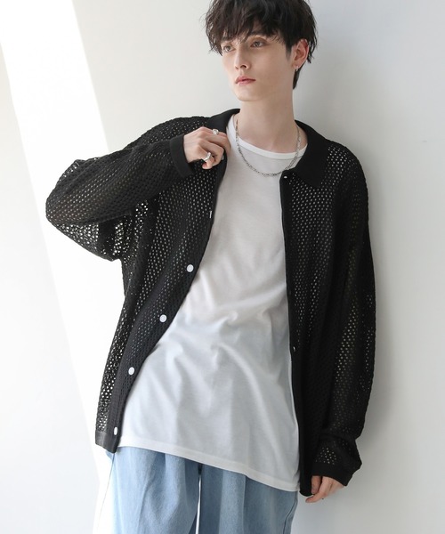 「ASTRONOMY」 長袖ニット M ブルー メンズ_画像3