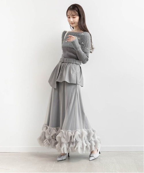 「RANDA」 スカート 1 ベージュ レディース_画像3