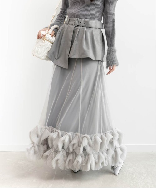 「RANDA」 スカート 1 ベージュ レディース_画像5