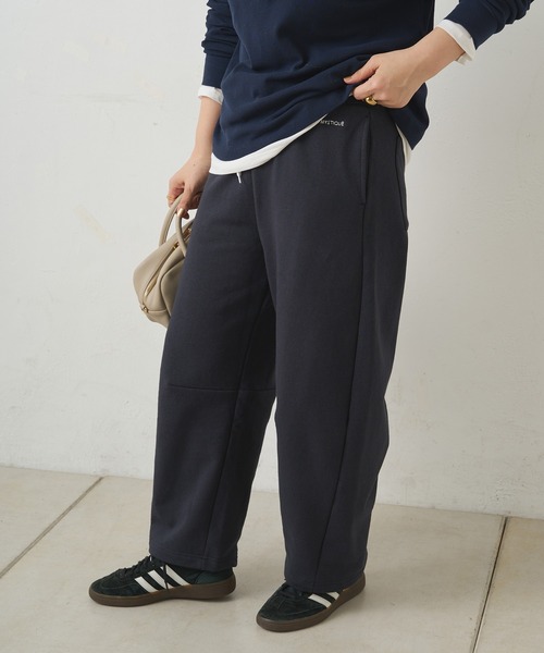 スウェットパンツ ジャージ ウエストレイヤードスウェットパンツ レディース