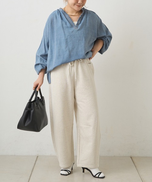 スウェットパンツ ジャージ ウエストレイヤードスウェットパンツ レディース