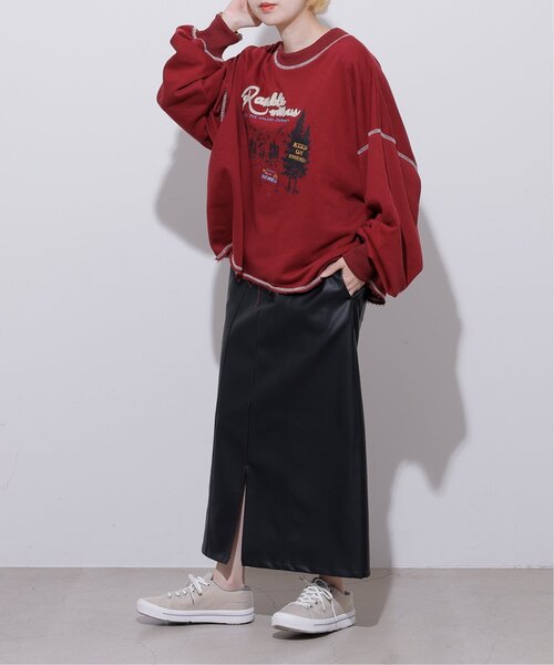 「DOUBLE NAME」 スウェットカットソー FREE キナリ レディース_画像7