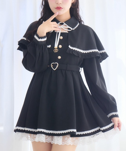 ROJITA（ロジータ） ワンピース 裾レースケープワンピース : ZOZOTOWN