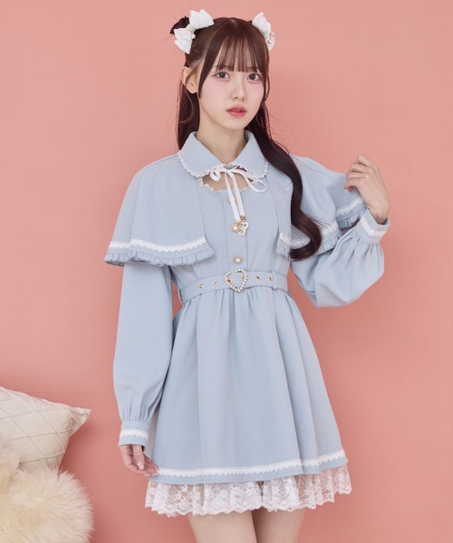 ROJITA（ロジータ） ワンピース 裾レースケープワンピース : ZOZOTOWN