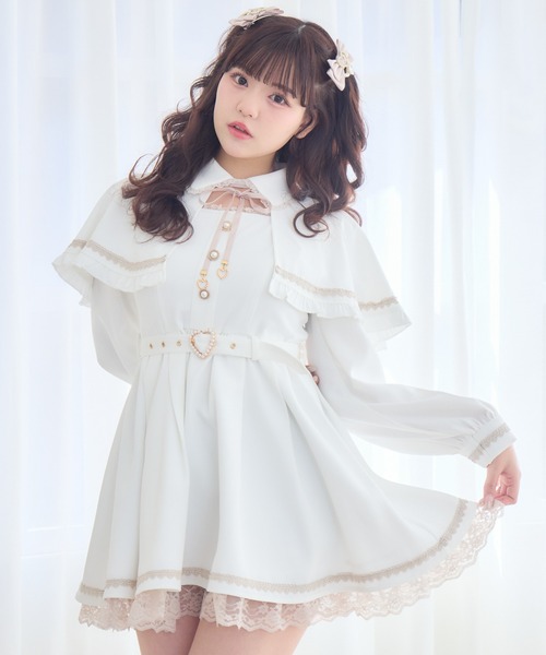 ROJITA（ロジータ） ワンピース 裾レースケープワンピース : ZOZOTOWN