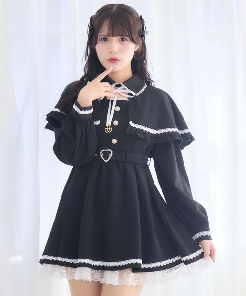 ROJITA（ロジータ） ワンピース 裾レースケープワンピース : ZOZOTOWN