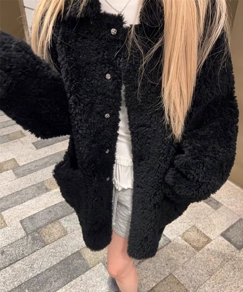 「MEMECLE」 長袖カットソー L グレー レディース_画像3