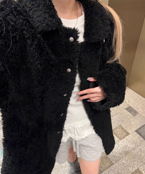 「MEMECLE」 長袖カットソー L グレー レディース_画像9