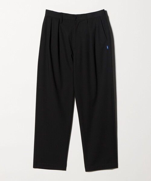 【NAVY】<NICE WEATHER>ストレート スラックス NICE WEATHER スラックス 「NICE WEATHER」ツータック テーパッド