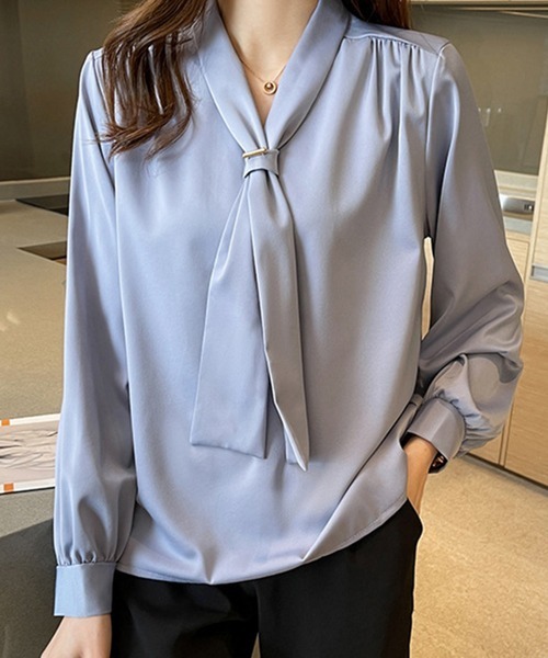 「Miniministore」 長袖ブラウス M ライトベージュ レディース_画像8