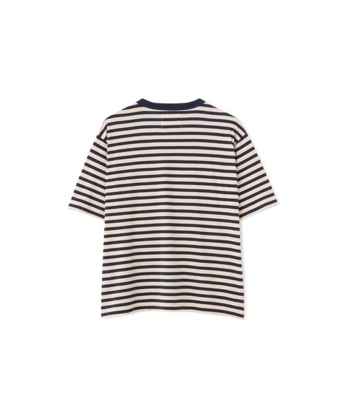 MHL.（エムエイチエル） tシャツ COTTON LINEN STRIPE JERSEY メンズ