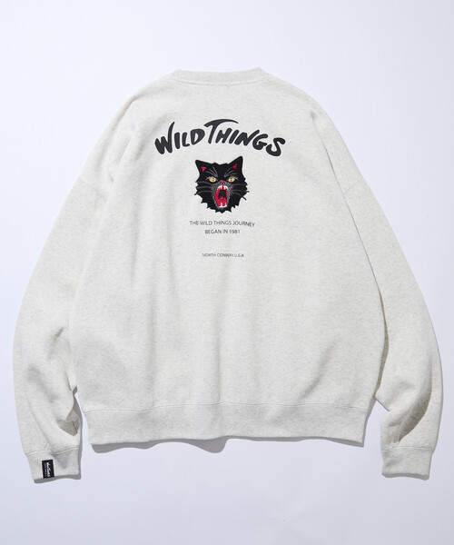 「WILD THINGS」 スウェットカットソー LARGE ネイビー メンズ_画像3