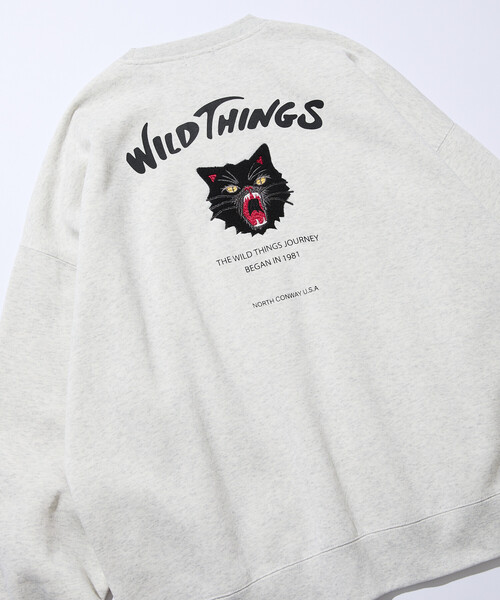 「WILD THINGS」 スウェットカットソー LARGE ネイビー メンズ_画像4