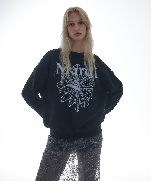 「Mardi Mercredi」 スウェットカットソー FREE 黒いこと系余分の物2 レディース