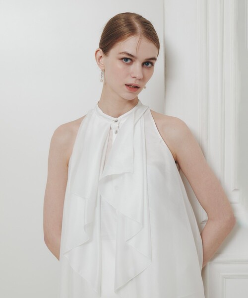 ブラウス シャツ 「LOULOU WILLOUGHBY」ラッフルレイヤーアメスリブラウス レディースの画像