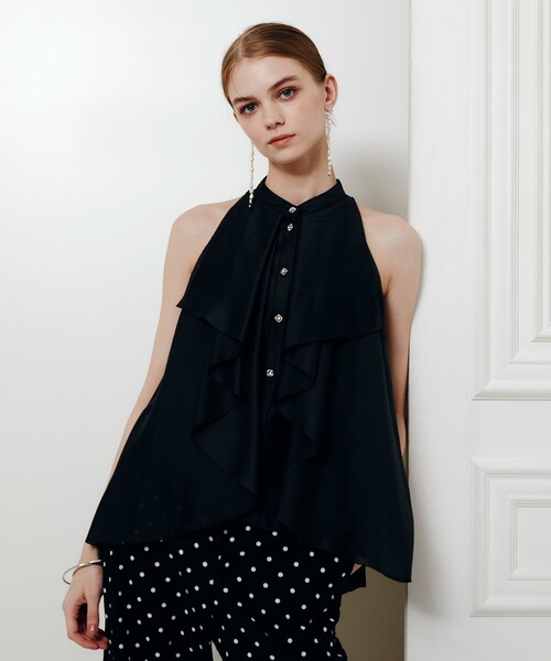ブラウス シャツ 「LOULOU WILLOUGHBY」ラッフルレイヤーアメスリブラウス レディースの画像